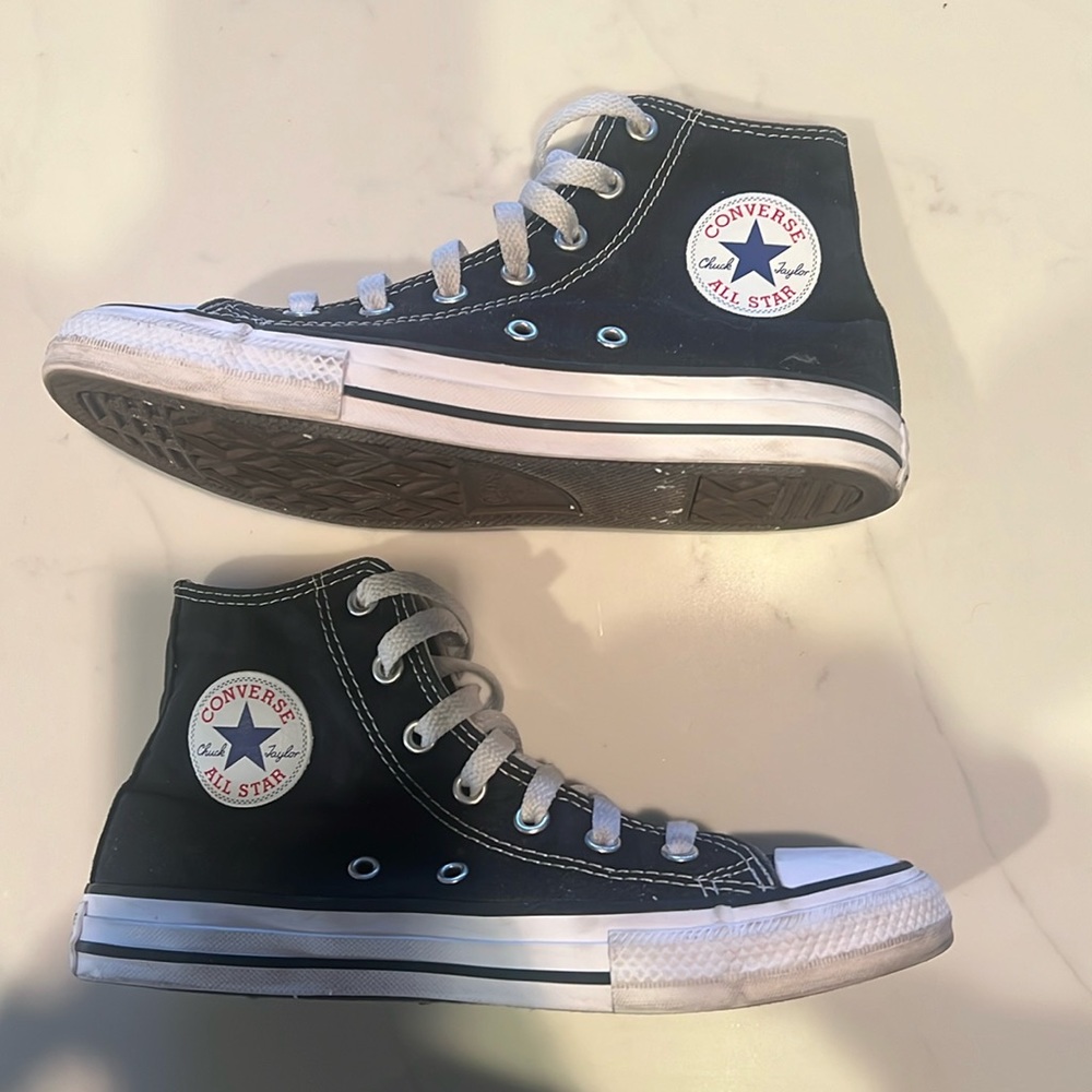 Black Hightop Converse- Kids